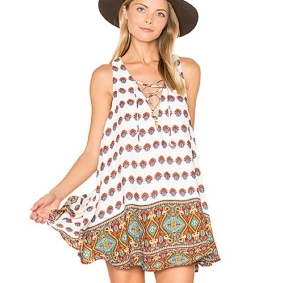 Show Me Your MuMu Dresses & Skirts - Show Me Your Mu Mu L Rancho Mirage lace Up The Victorian Dress NWT